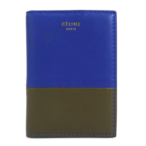 Celine Handbags - Celine Wallet blue Khaki Green leather